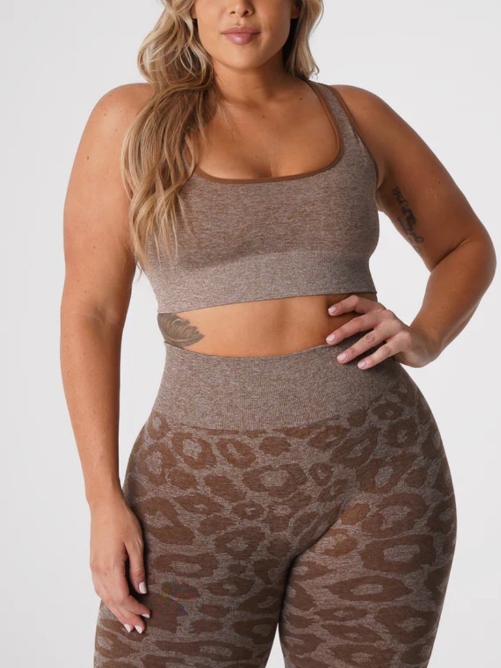 NVGTN Mocha Leopard Eclipse Seamless Bra